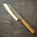 Bunka knife, Aogami Super carbon steel with Stainless Steel cladding, Kurouchi finish - Kenshiro Hatono