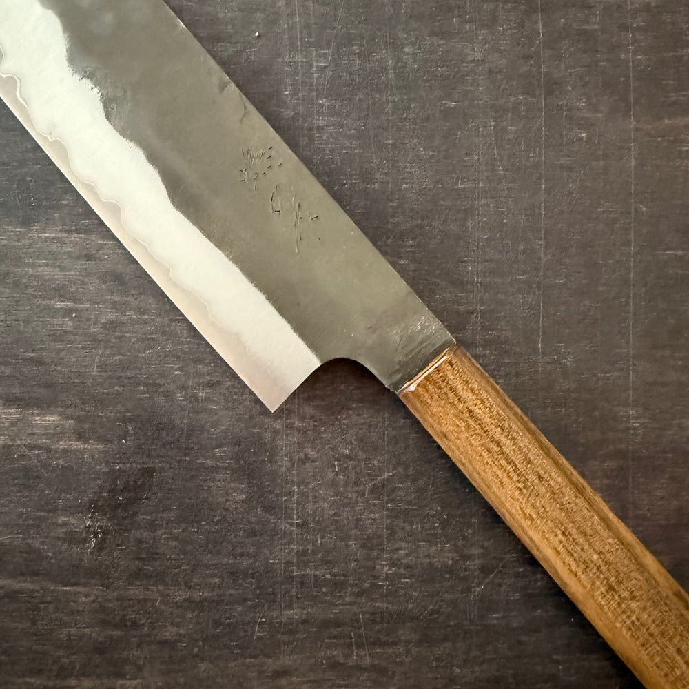 Bunka knife, Aogami Super carbon steel with Stainless Steel cladding, Kurouchi finish - Kenshiro Hatono