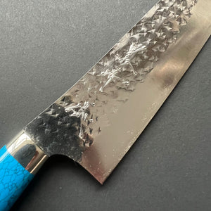 Gyuto  Knife, Senko SG2 Powder Steel, Tsuchime Finish, Western style Turquoise handle - Yu Kurosaki