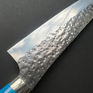 Gyuto  Knife, Senko SG2 Powder Steel, Tsuchime Finish, Western style Turquoise handle - Yu Kurosaki