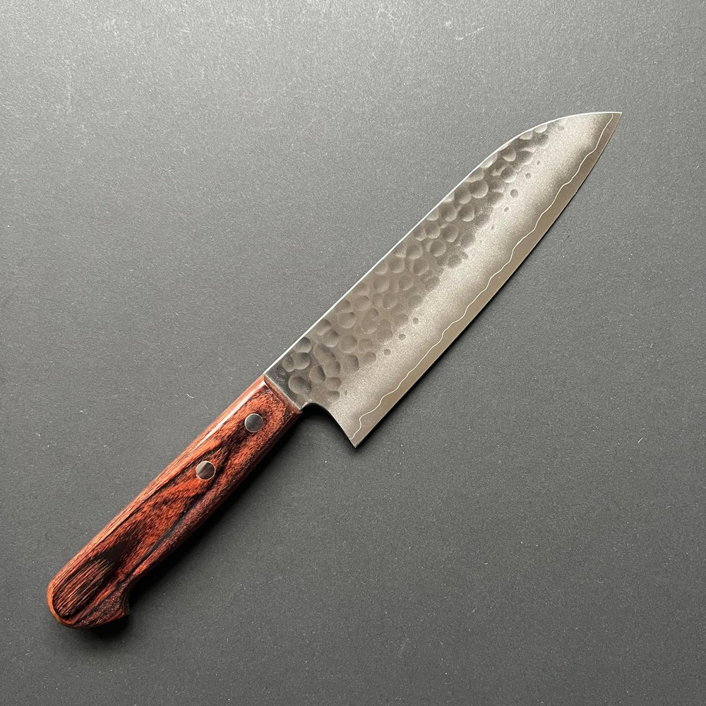Santoku knife, Ginsan stainless steel, Tsuchime finish - Kato