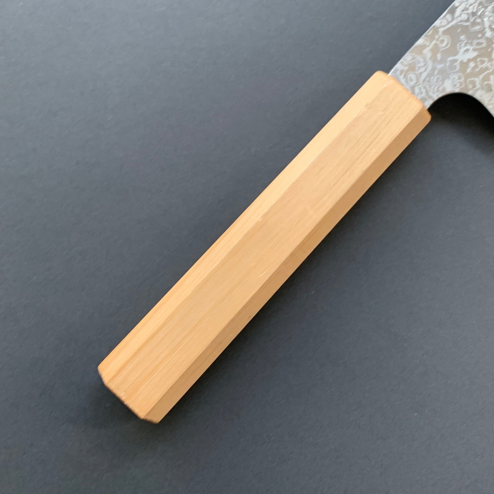 Santoku knife, ATS34 powder steel, Nickel Damascus finish, Ginga range - Hatsukokoro