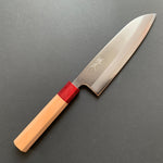 Santoku knife, Shirogami 1 with stainless steel cladding, Polished finish - Tsunehisa