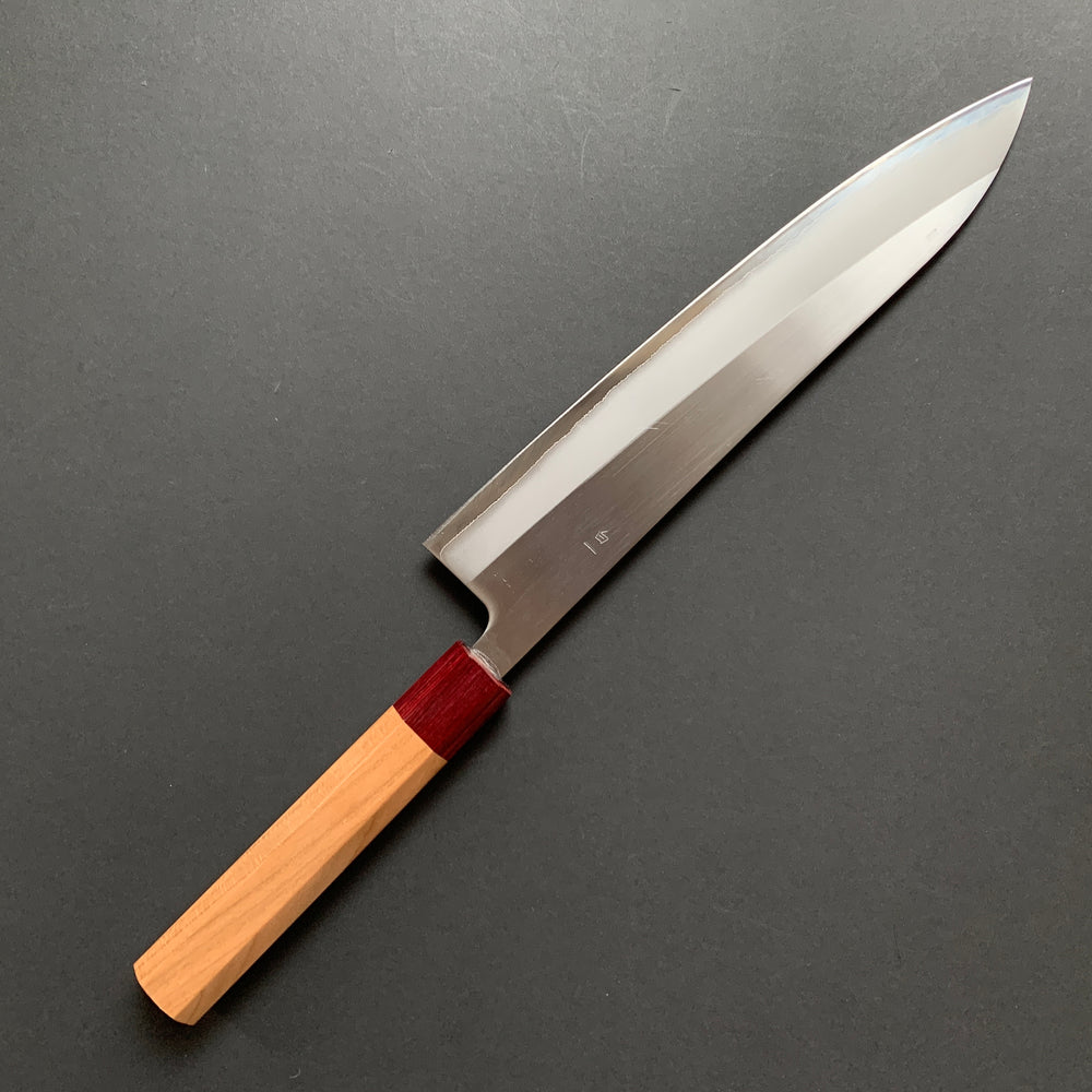Gyuto knife, Shirogami 1 with stainless steel cladding, Polished finish - Tsunehisa