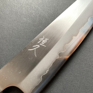 Petty knife, Shirogami 1 with stainless steel cladding, Polished finish - Tsunehisa