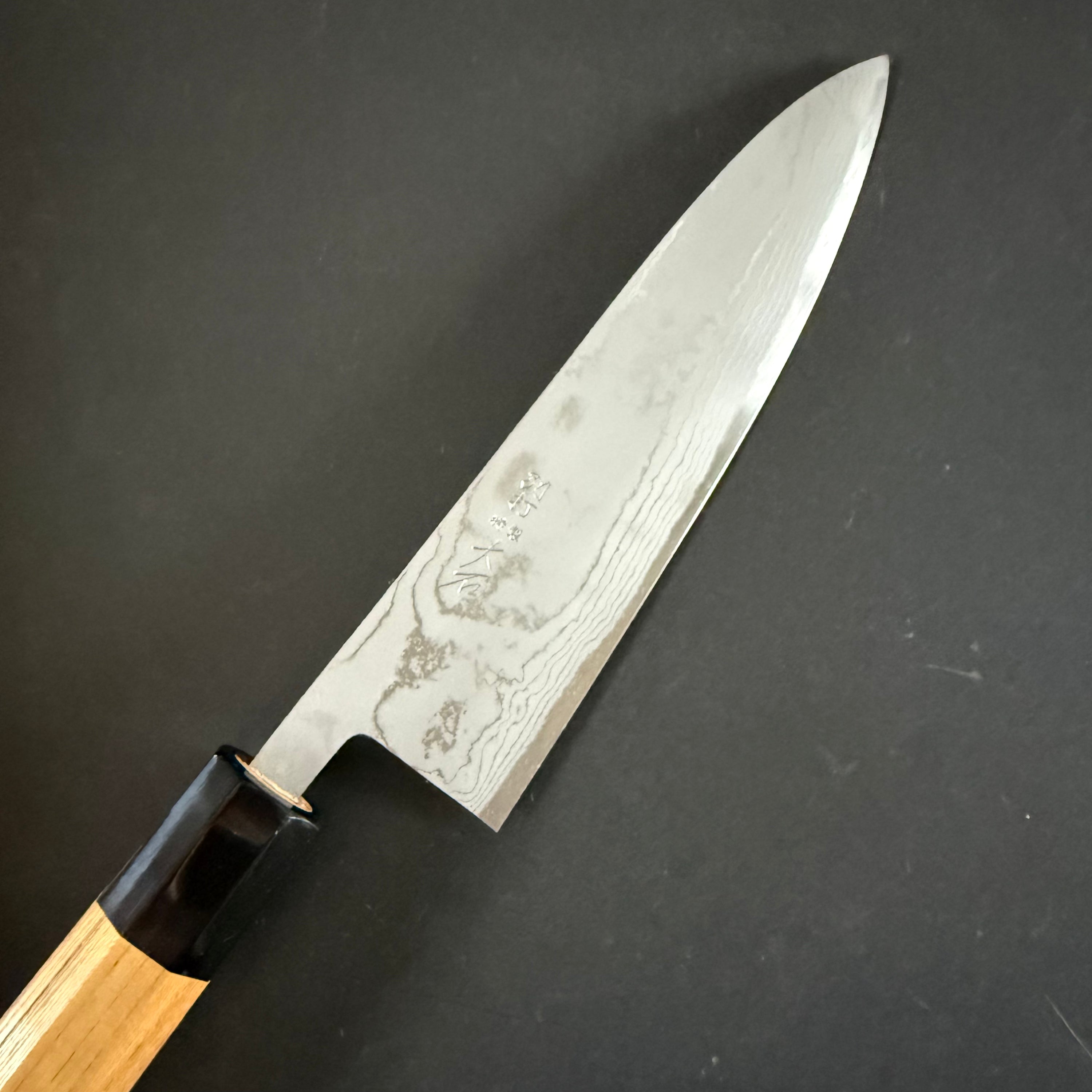 Gyuto knife, Shirogami, suminagashi finish - Ohishi