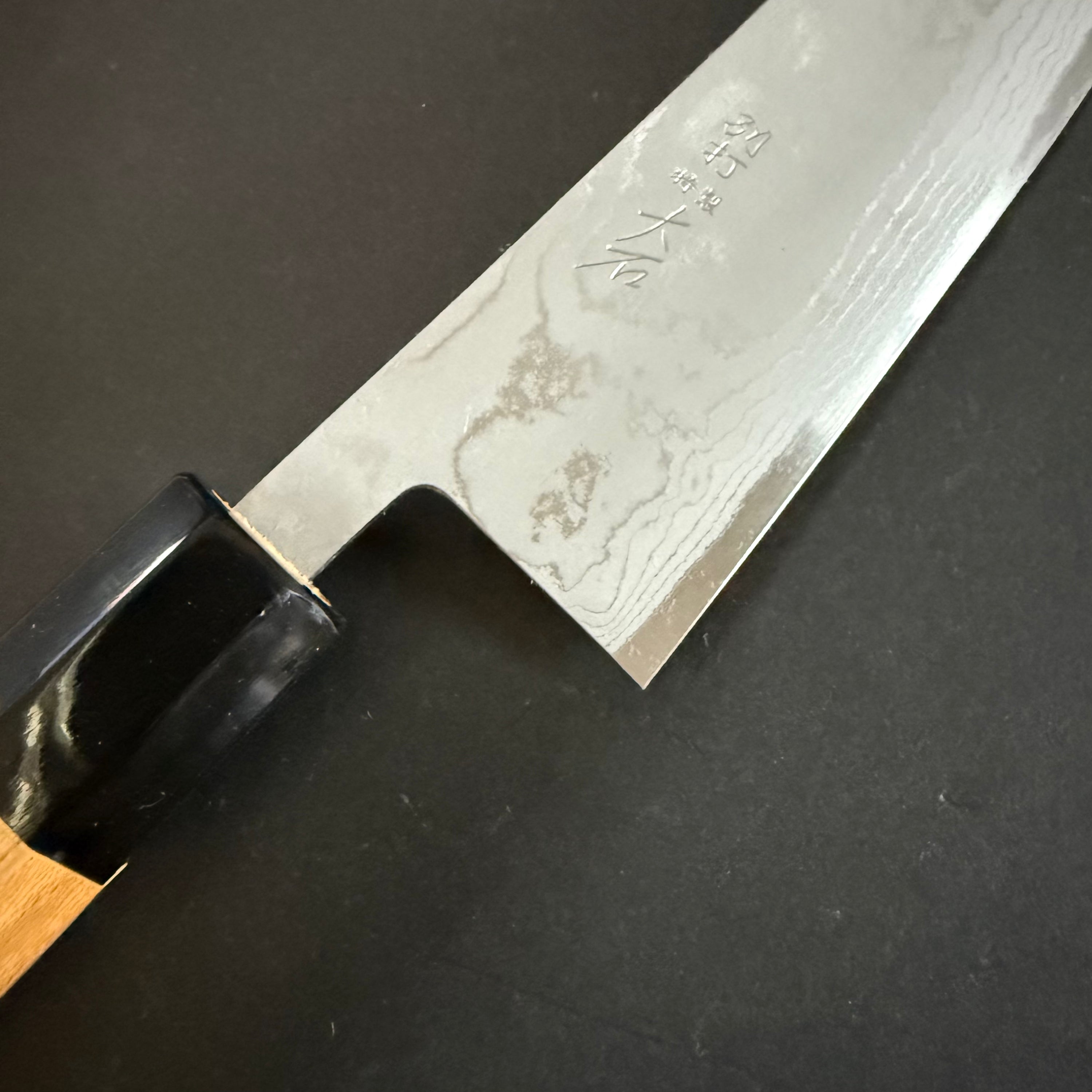 Gyuto knife, Shirogami, suminagashi finish - Ohishi