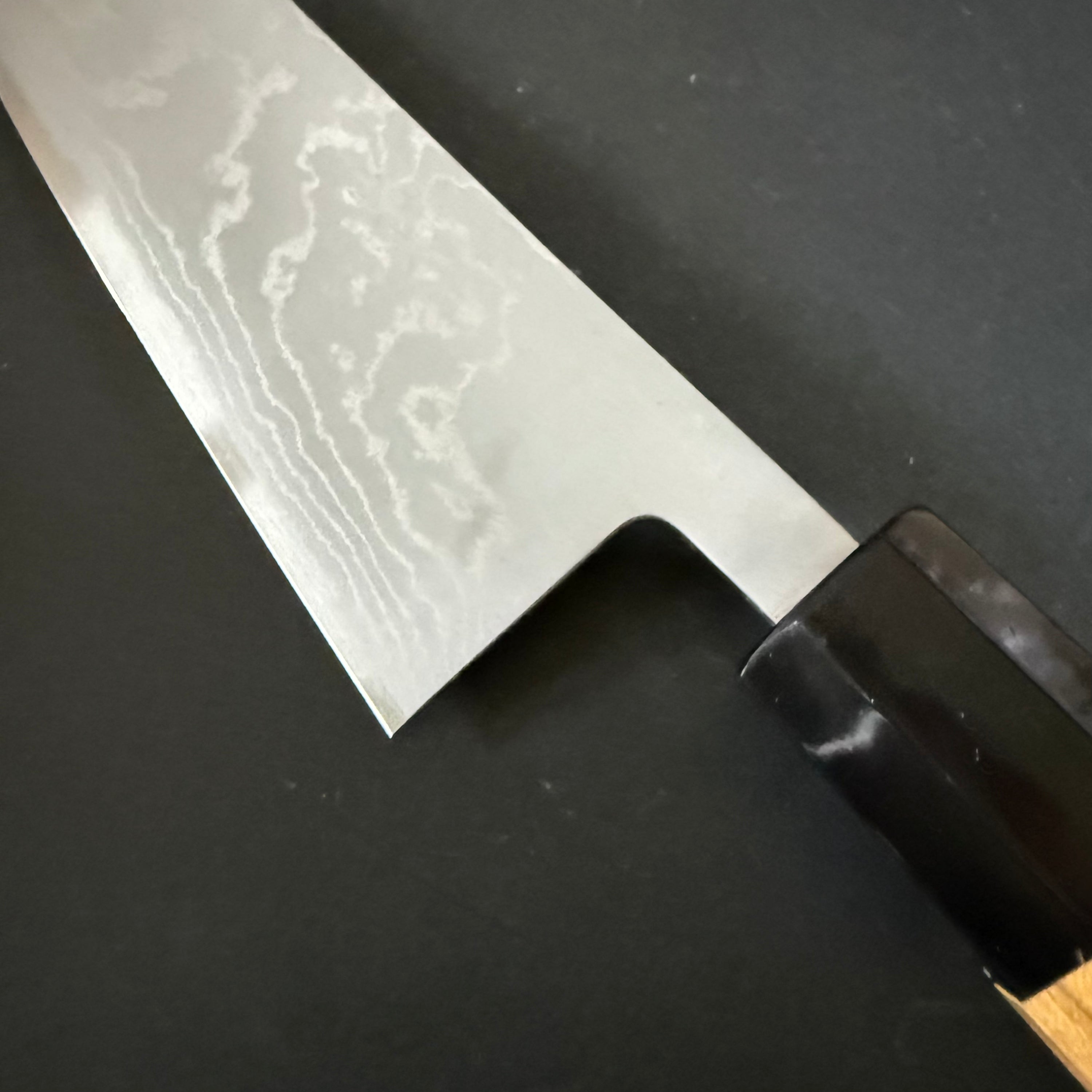Gyuto knife, Shirogami, suminagashi finish - Ohishi