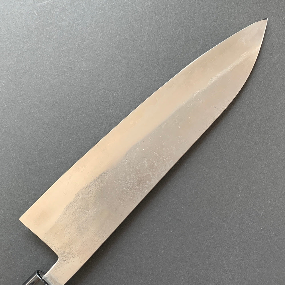 Gyuto knife, Shirogami 1 with stainless steel cladding, Nashiji finish, Nashiji range, wa handle - Fujiwara