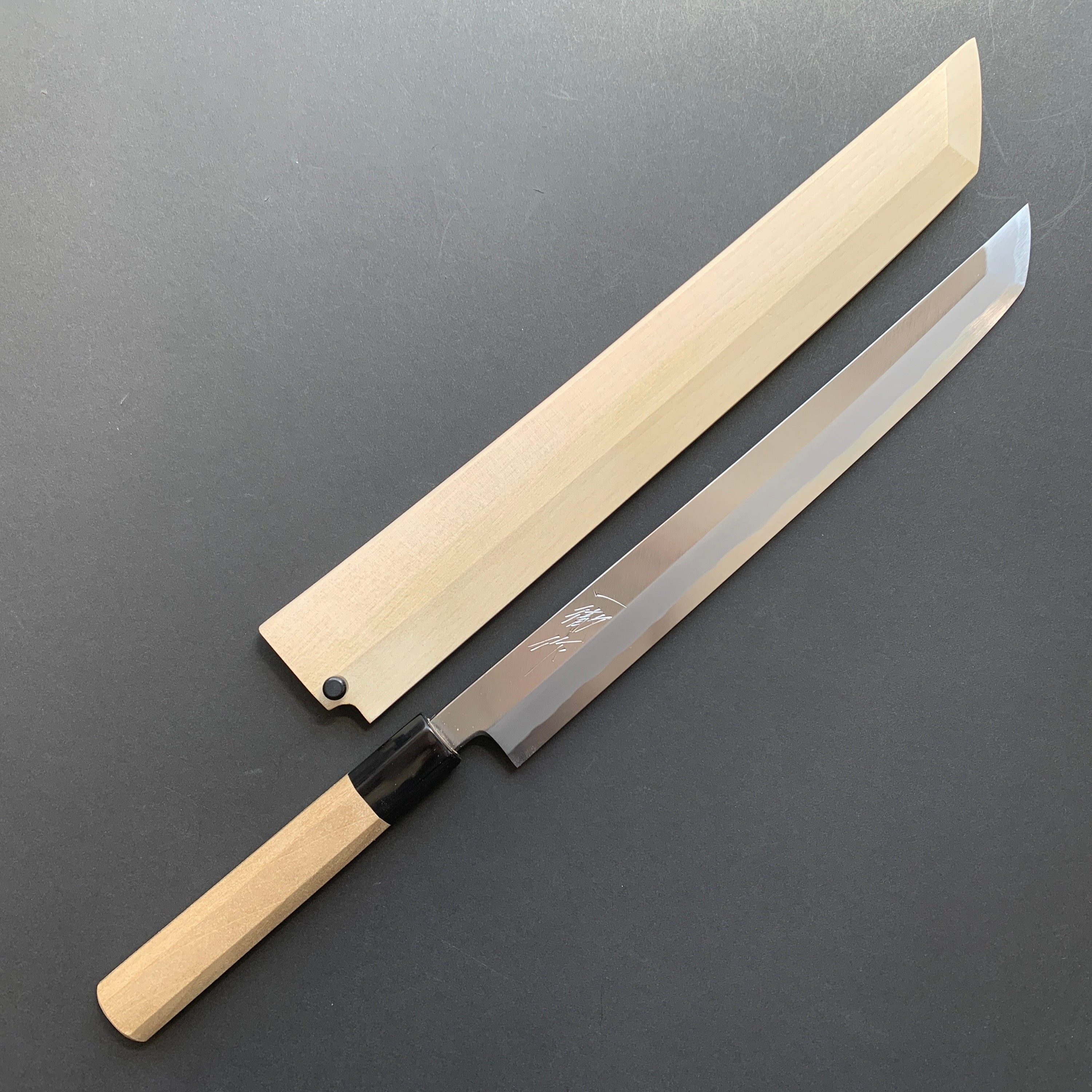 Sakimaru Takobiki knife, Shirogami 2 carbon steel, polished finish - Ittetsu