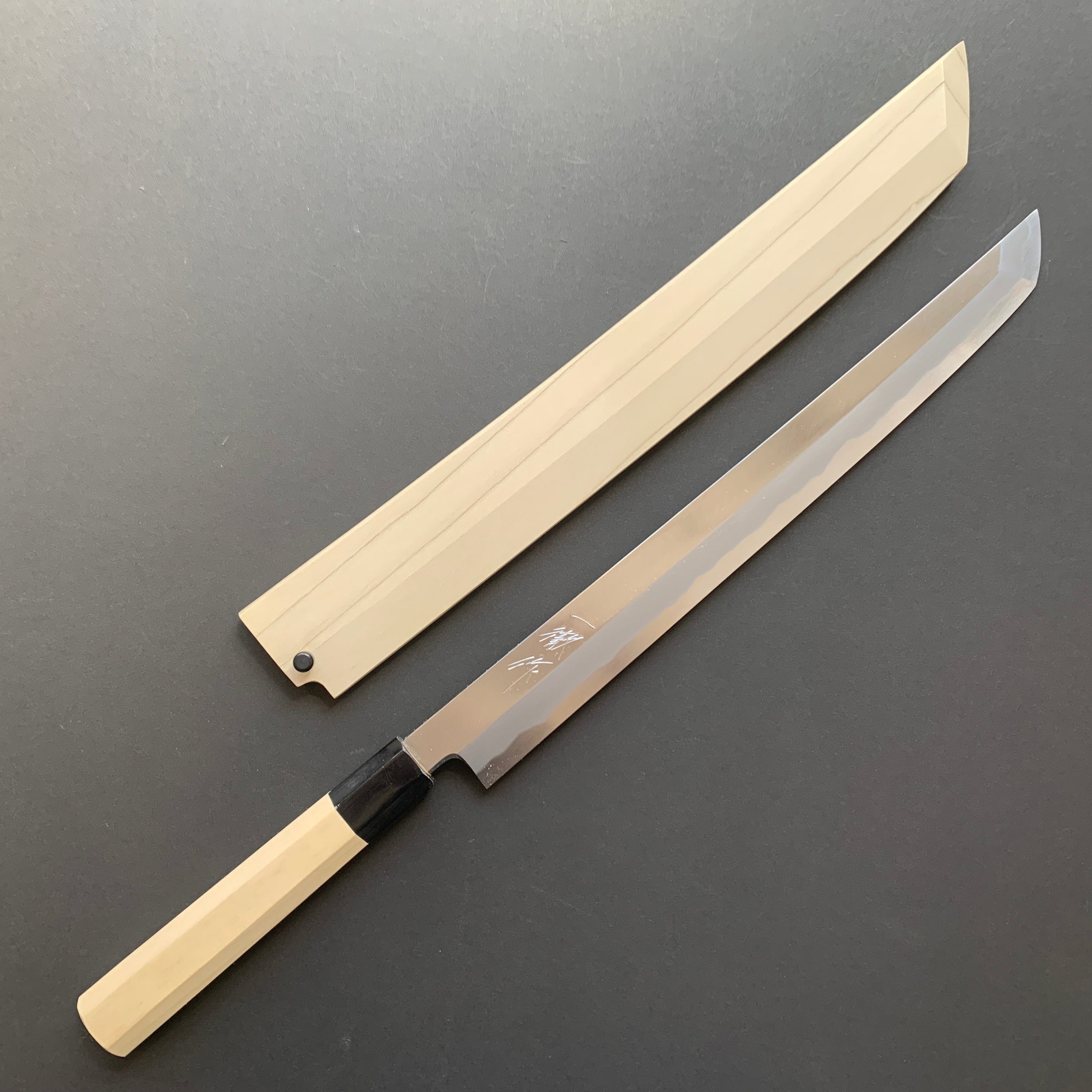 Sakimaru Takobiki knife, Shirogami 2 carbon steel, polished finish - Ittetsu