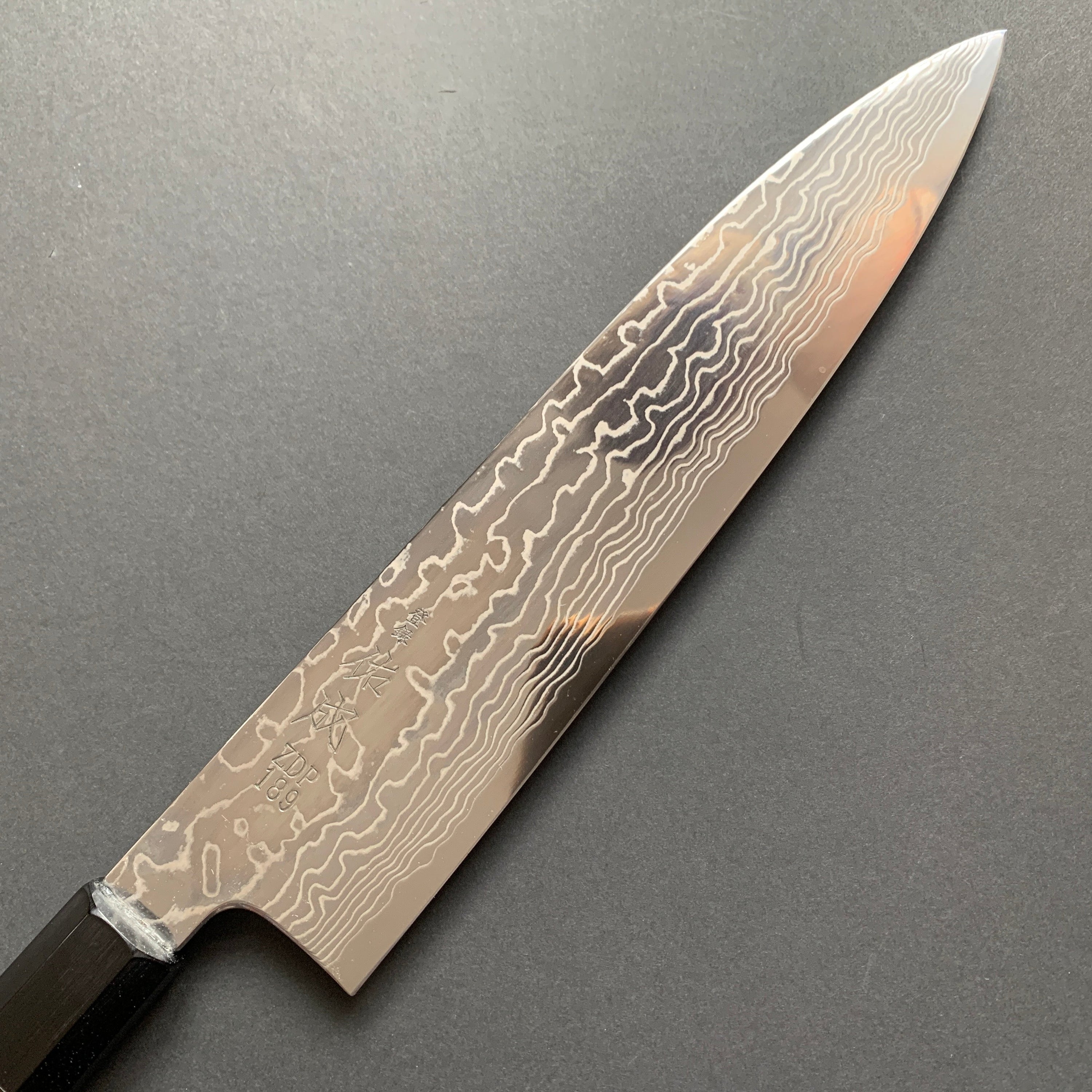 Gyuto knife, ZDP189 powder steel, damascus finish - Sukenari