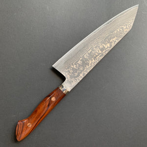 Kiritsuke Gyuto knife, SG2 powder steel, Damascus finish, Western style handle - Shigeki Tanaka