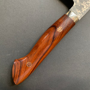 Kiritsuke Gyuto knife, SG2 powder steel, Damascus finish, Western style handle - Shigeki Tanaka