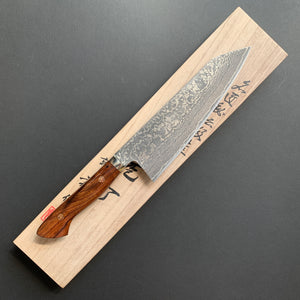 Kiritsuke Gyuto knife, SG2 powder steel, Damascus finish, Western style handle - Shigeki Tanaka
