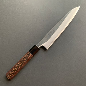 Petty knife, Shirogami 2 carbon steel with Stainless Steel cladding, Kurouchi finish, Kurokaze range - Hatsukokoro
