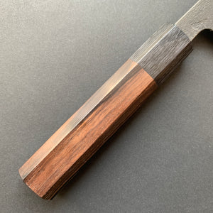 Paring knife, Aogami Super with stainless steel cladding, Kurouchi Nashiji finish - Mutsumi Hinoura