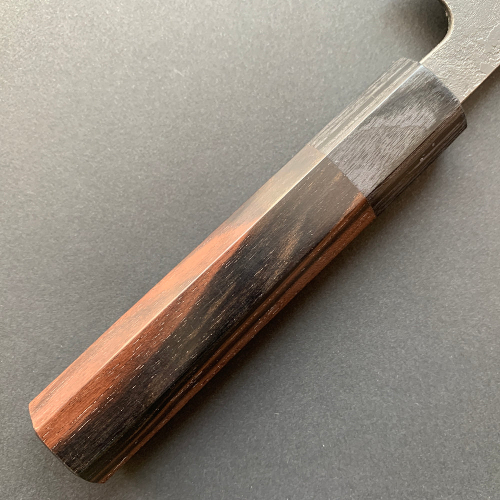 Paring knife, Aogami Super with stainless steel cladding, Kurouchi Nashiji finish - Mutsumi Hinoura