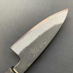Paring knife, Aogami Super with stainless steel cladding, Kurouchi Nashiji finish - Mutsumi Hinoura