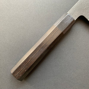 Nakiri knife, Aogami Super with stainless steel cladding, Kurouchi Nashiji finish - Mutsumi Hinoura