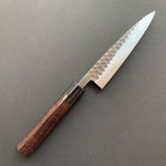 Petty knife, Aogami 2 core with stainless steel cladding, Tsuchime Kurouchi Finish - Ohishi