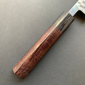 Petty knife, Aogami 2 core with stainless steel cladding, Tsuchime Kurouchi Finish - Ohishi