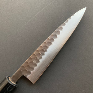 Petty knife, Aogami 2 core with stainless steel cladding, Tsuchime Kurouchi Finish - Ohishi