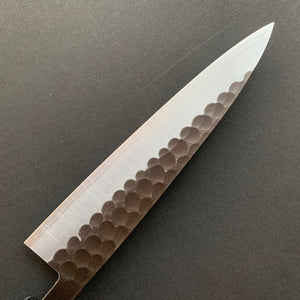Petty knife, Aogami 2 core with stainless steel cladding, Tsuchime Kurouchi Finish - Ohishi