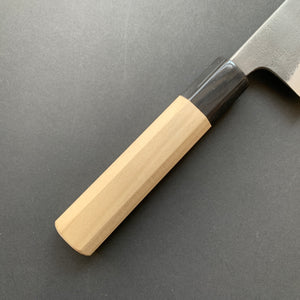 Santoku knife, Shirogami 2 core with Stainless Steel cladding, Kurouchi finish - Wakui