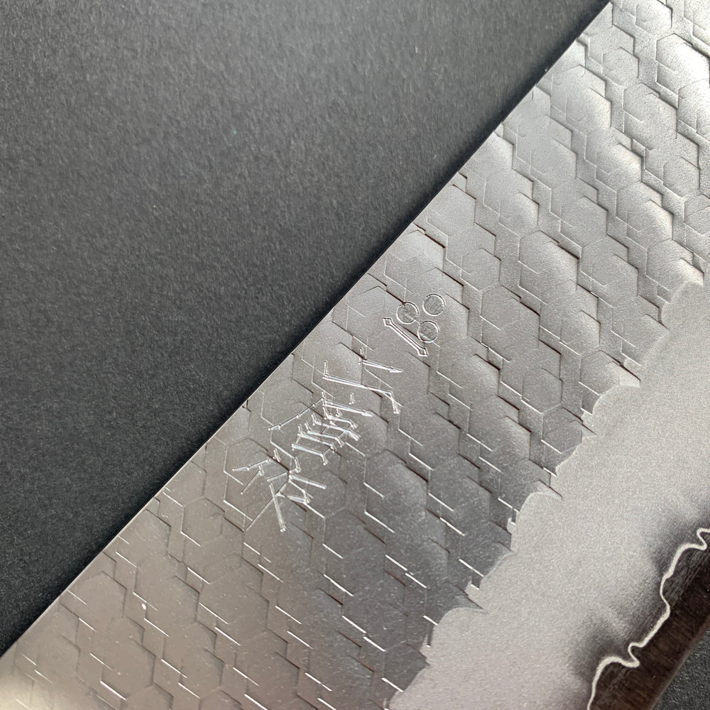 Bunka knife, SG2 powder steel, tsuchime finish, Western style Turquoise handle - Nigara