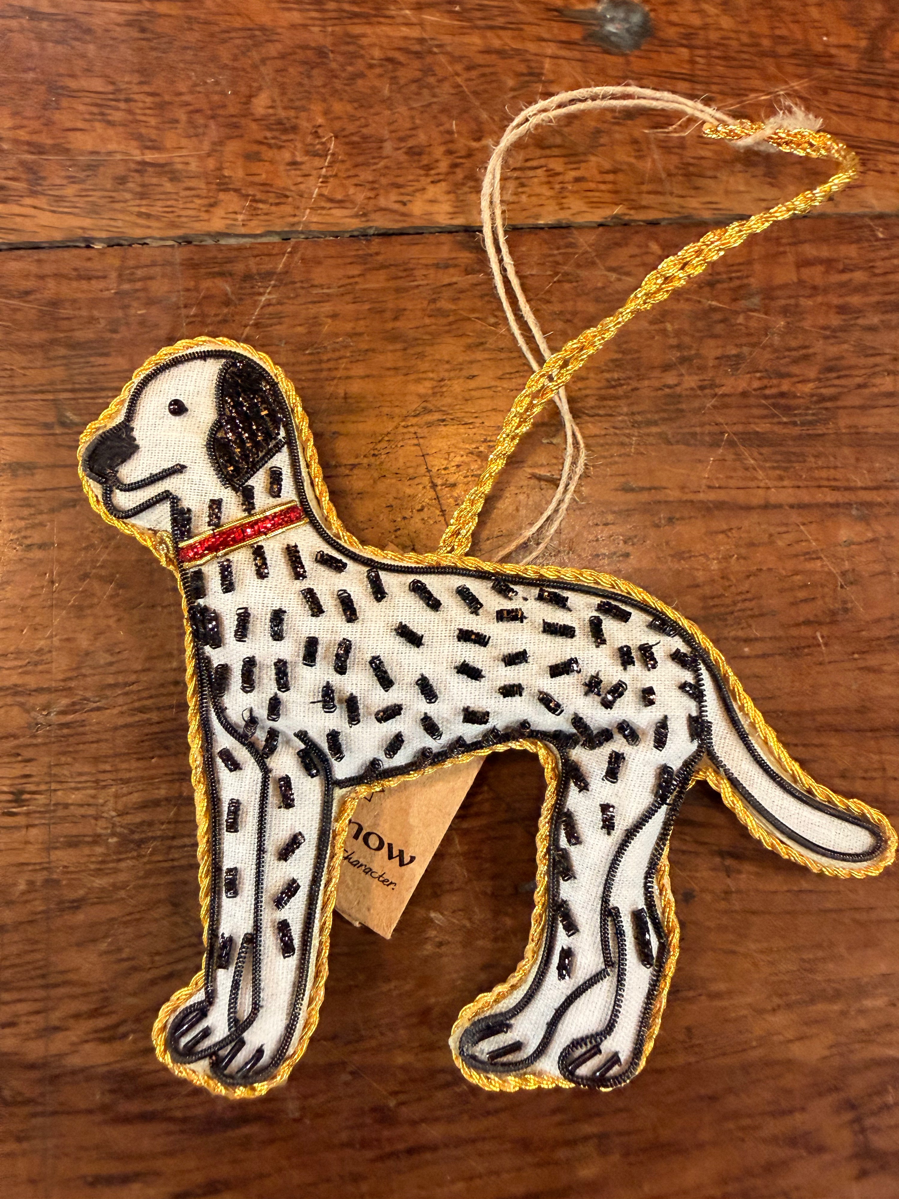 Daisy Snow Embroidered Decorations