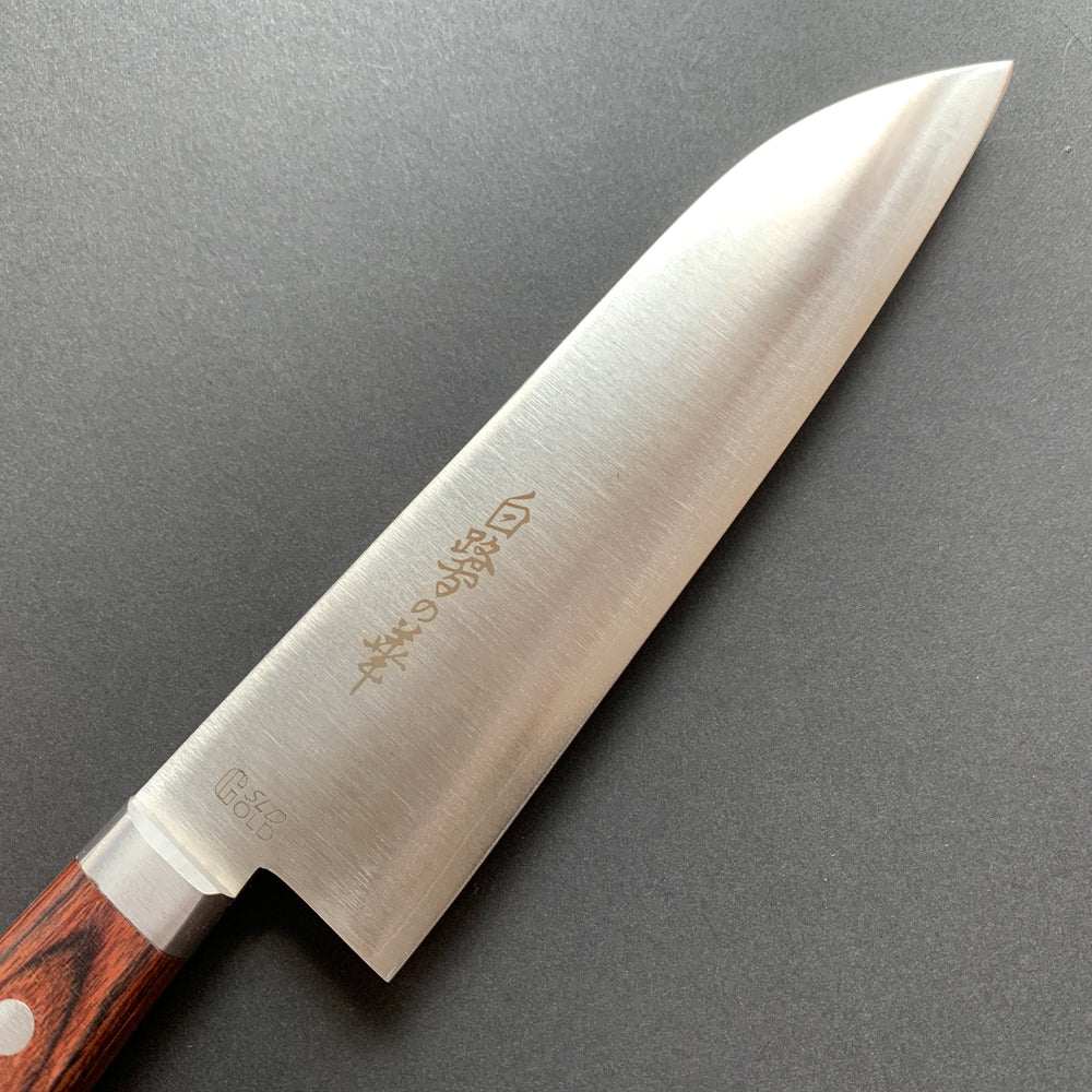 Santoku knife, SLD with stainless steel cladding, polished finish - Hayashi