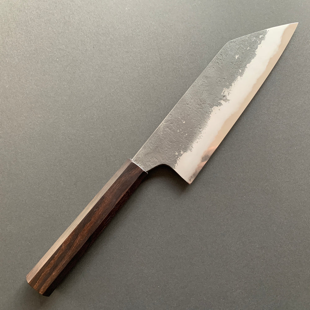 Bunka knife, Shirogami 2 with iron cladding, Nashiji Kurouchi finish - Naoki Mazaki