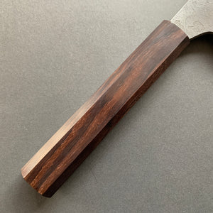 Bunka knife, Shirogami 2 with iron cladding, Nashiji Kurouchi finish - Naoki Mazaki