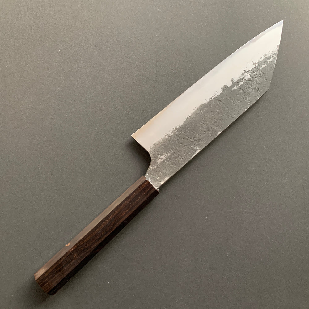 Bunka knife, Shirogami 2 with iron cladding, Nashiji Kurouchi finish - Naoki Mazaki