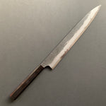 Sujihiki knife, Shirogami 2 with iron cladding, Nashiji Kurouchi finish - Naoki Mazaki