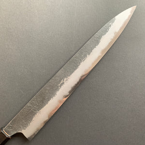 Sujihiki knife, Shirogami 2 with iron cladding, Nashiji Kurouchi finish - Naoki Mazaki