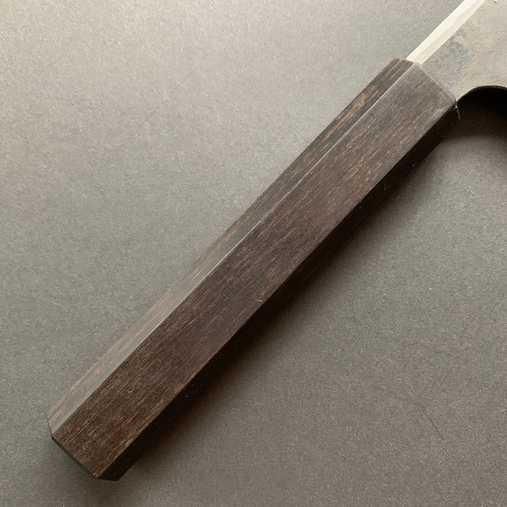 Bunka knife, Ginsan Stainless Steel, Kurozome Damascus Etched finish - Nigara