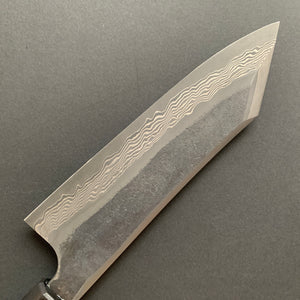 Bunka knife, Ginsan Stainless Steel, Kurozome Damascus Etched finish - Nigara