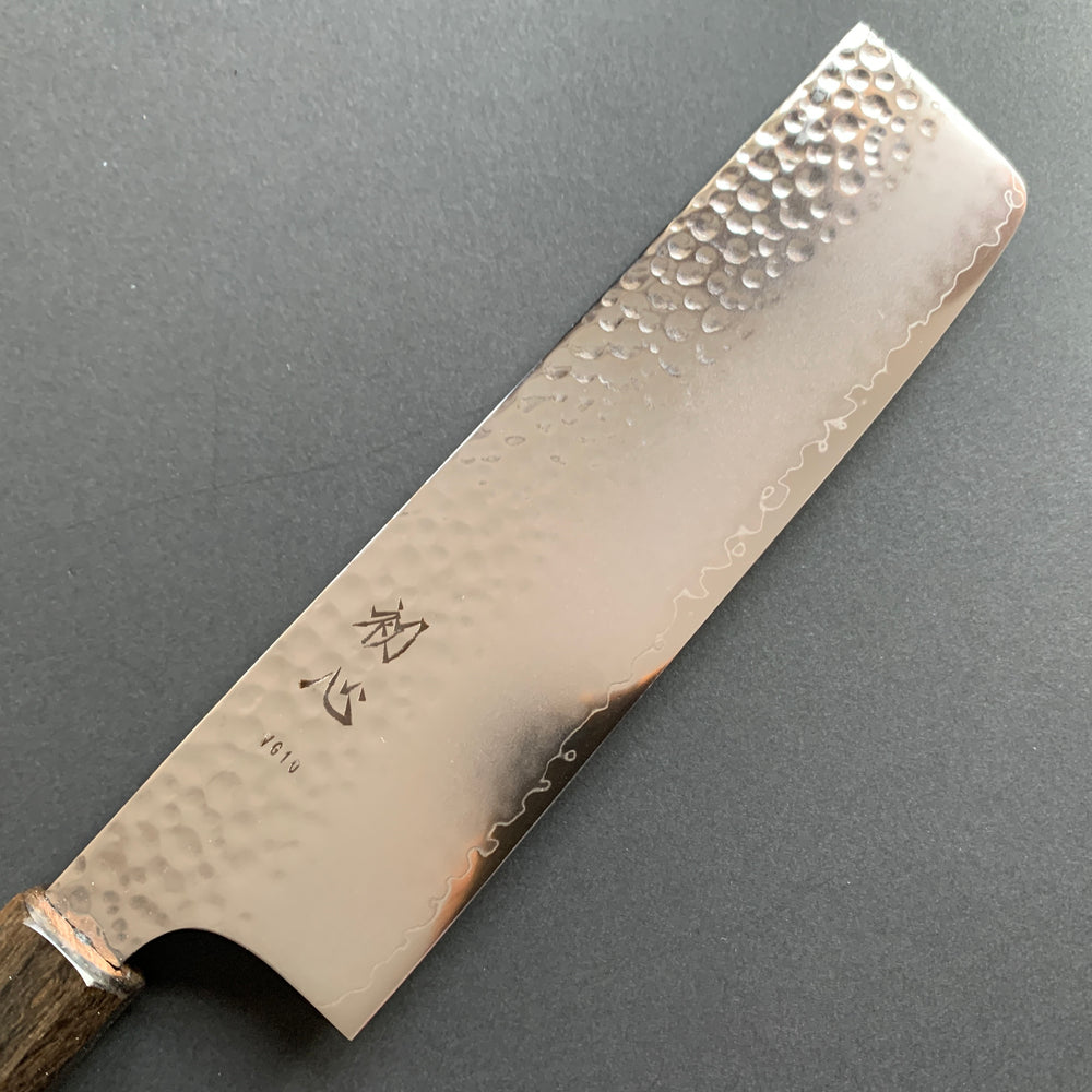 Nakiri knife, VG10 Stainless Steel, Tsuchime finish, Hayabusa range - Hatsukokoro