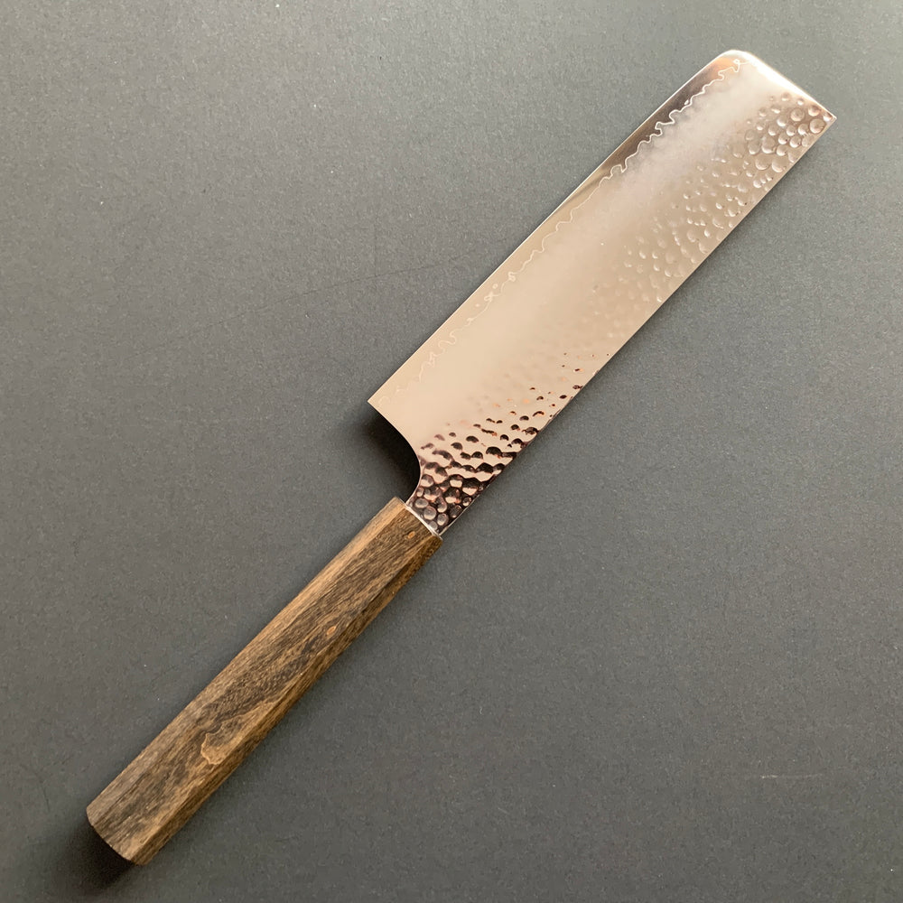 Nakiri knife, VG10 Stainless Steel, Tsuchime finish, Hayabusa range - Hatsukokoro