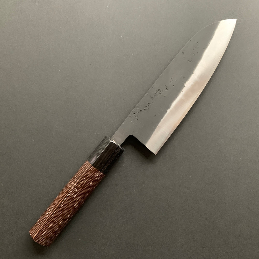 Santoku knife, SLD core with stainless steel cladding, Nashiji and Kurouchi Finish - Ohishi
