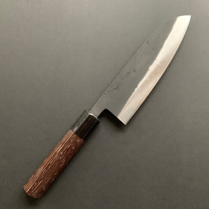 Santoku knife, SLD core with stainless steel cladding, Nashiji and Kurouchi Finish - Ohishi