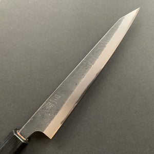 Kiritsuke Sujihiki knife, Aogami 2 with Iron cladding, Kurouchi and Nashiji finish - Akifusa