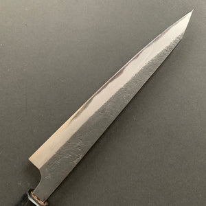 Kiritsuke Sujihiki knife, Aogami 2 with Iron cladding, Kurouchi and Nashiji finish - Akifusa