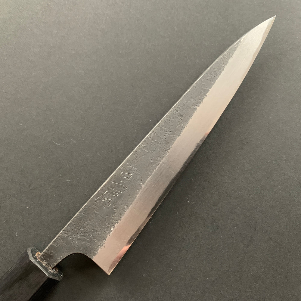 Petty knife, Aogami 2 with Iron cladding, Kurouchi and Nashiji finish - Akifusa