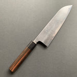 Santoku knife, Aogami 2 with Iron cladding, Damascus finish - Wakui