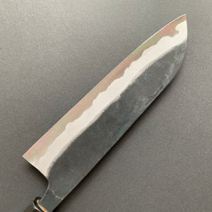 Santoku knife, Aogami 2 with Iron Cladding, Kurouchi finish - Kyohei Shindo