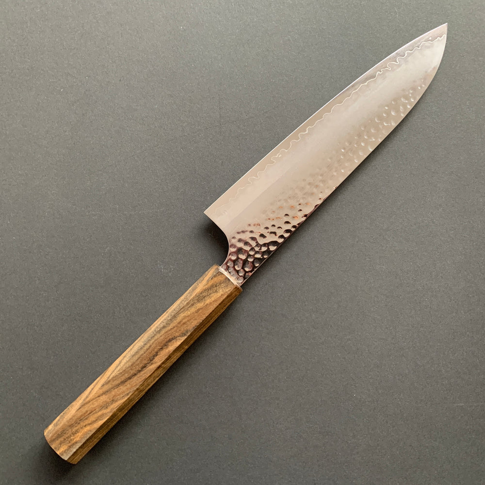 Santoku knife, VG10 Stainless Steel, Tsuchime finish, Hayabusa range - Hatsukokoro
