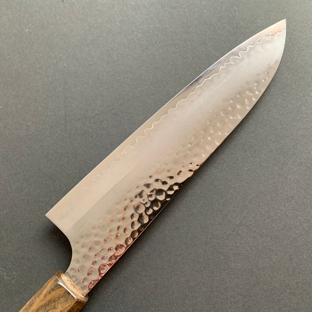 Santoku knife, VG10 Stainless Steel, Tsuchime finish, Hayabusa range - Hatsukokoro